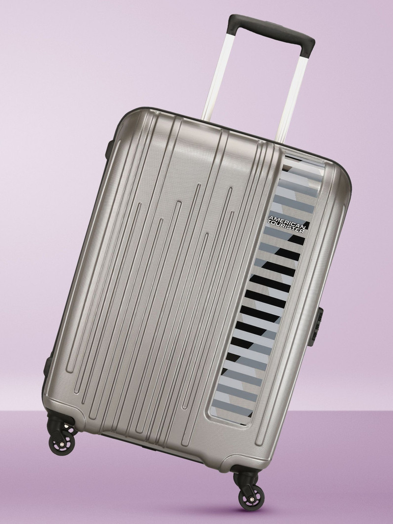 American Tourister AMERICAN TOURISTER Medium Check-in Suitcase (67 cm) 4 Wheels - Combination Lock-Hamilton Plus - Silver