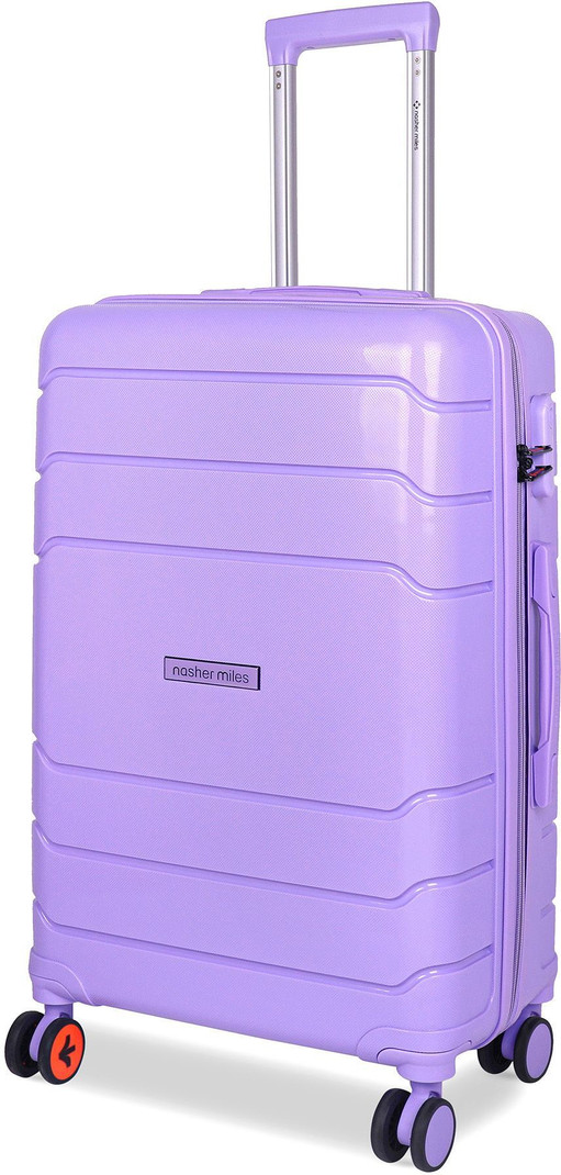 Nasher Miles NASHER MILES Medium Check-in Suitcase (65 cm) 8 Wheels - HardSided Polypropylene CheckIn Luggage Bag Pastel Purple 65CM TrolleyBag - Purple