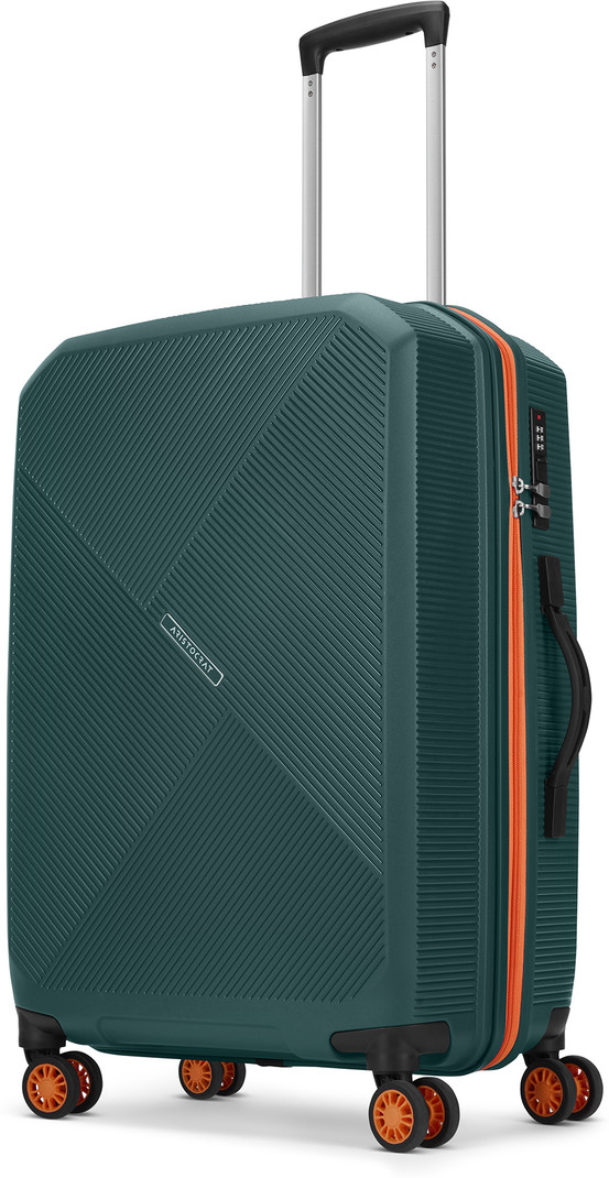 ARISTOCRAT Apex Hard Side Polypropylene Luggage | Trolley Bag with Combination Lock Check-in Suitcase 8 Wheels - 27 Inch Forest Biome - Price in India | Flipkart.com
