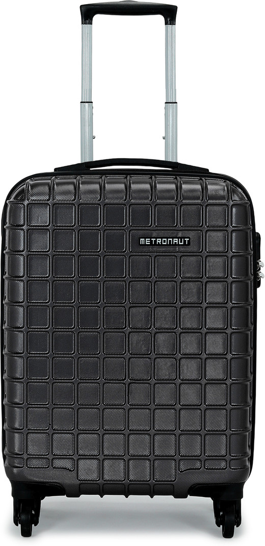 metronaut small cabin suitcase (53 cm) 4 wheels - grid - black