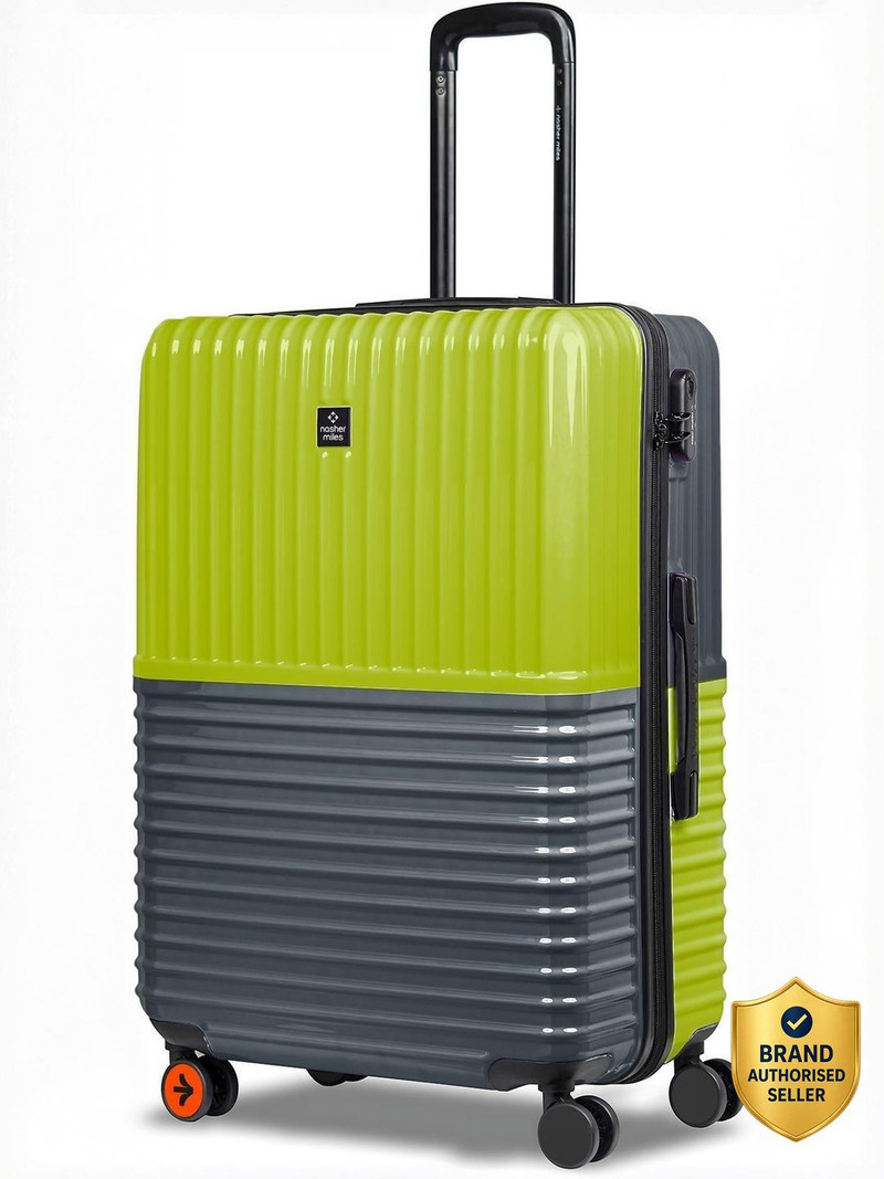 Nasher Miles NASHER MILES Istanbul Hard-sided Polycarbonate Check-In Luggage Lime Green and Olive 24 inch |65cm Trolley bag Check-in Suitcase 8 Wheels - 24 inch