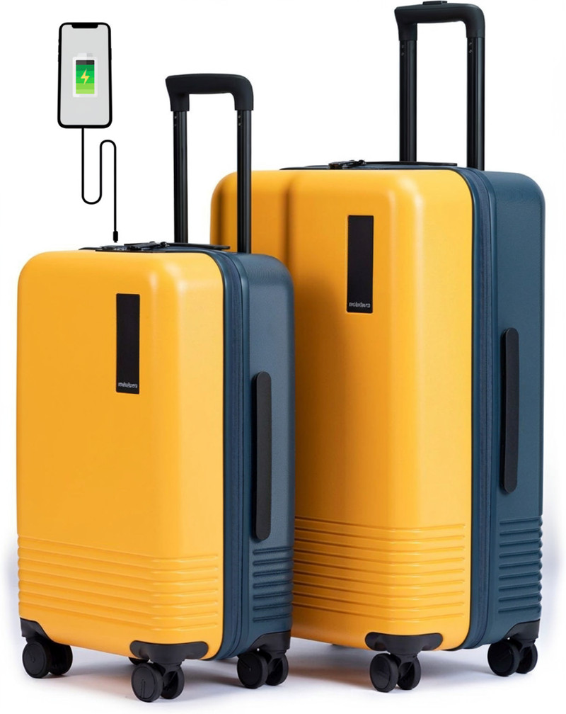 Mokobara Mokobara Hard Body Set of 2 Luggage 8 Wheels - The Set of 2 Luggage (Small 57.8cm | Medium 68.5) - Multicolor