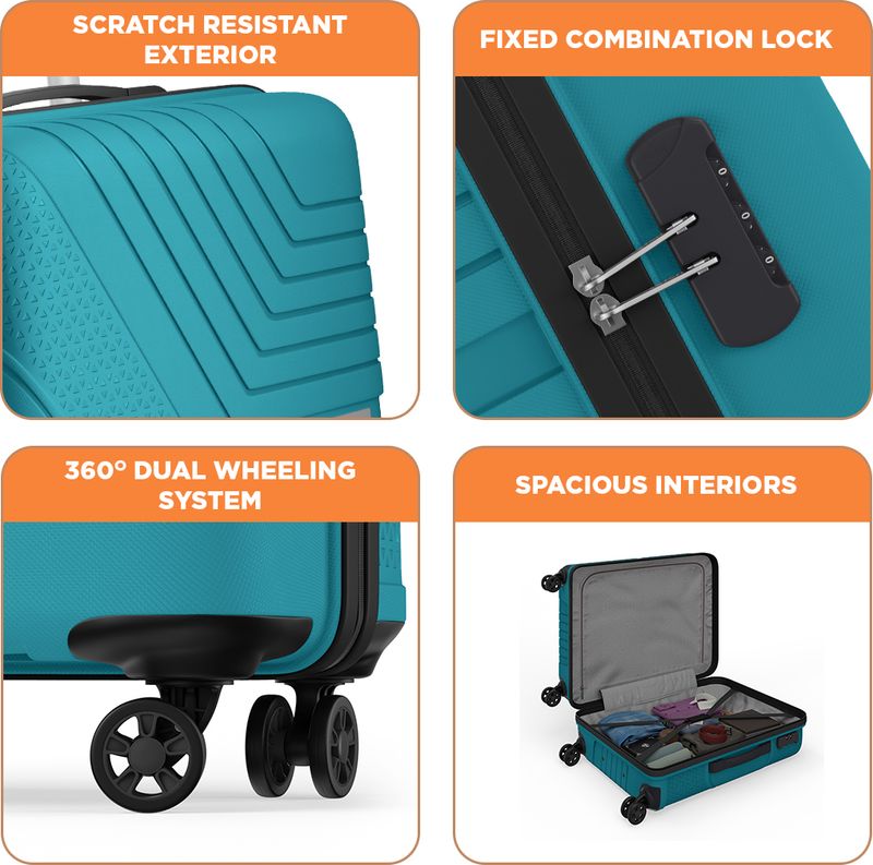Magnum by Safari Magnum Zeno 75 Teal 4-Wheel Suitcase 75cm - Image 6