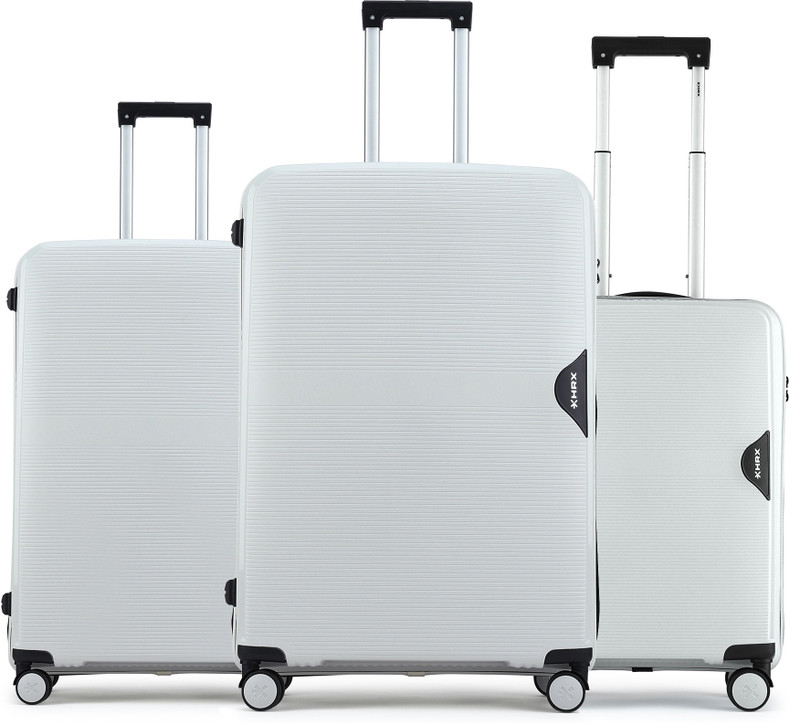HRX HRX Hard Body Set of 3 Luggage 8 Wheels - Parabola (PP) Trolley-3Pc Set-Intergallcatic Grey