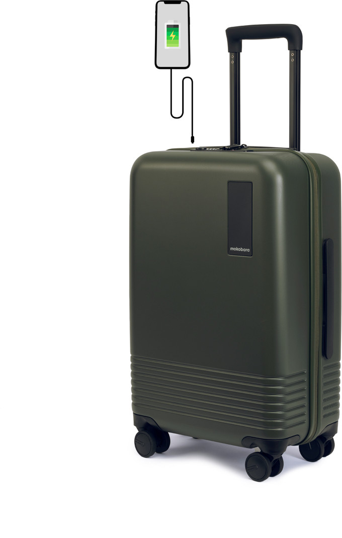 Mokobara Mokobara Cabin Suitcase (57.8 cm) 8 Wheels - The Cabin Polycarbonate Carry-On Trolley - Green
