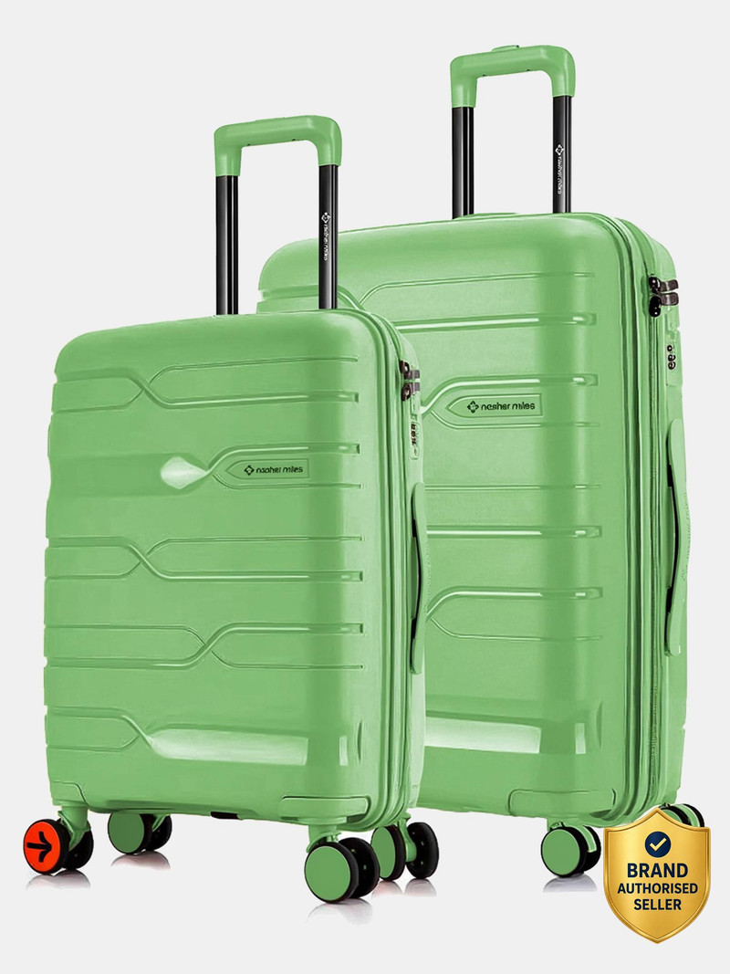 Nasher Miles NASHER MILES Paris Polypropylene Hard-Sided Trolley Bags 65 & 75 cm for Travel & Business Check-in Suitcase 8 Wheels - 28 inch