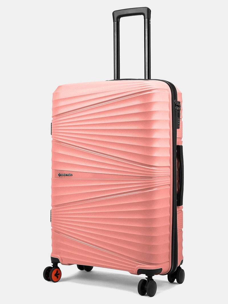 Nasher Miles NASHER MILES Large Check-in Suitcase (75 cm) 8 Wheels - Mumbai Hard-Sided Polypropylene Shell 28 inch Trolley Bag for Travel - Beige