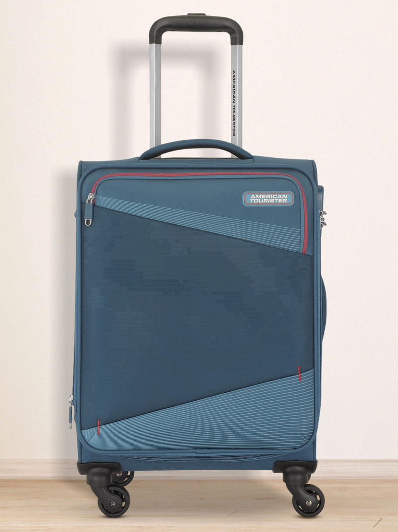 American Tourister AMERICAN TOURISTER Small Cabin Suitcase (58 cm) 4 Wheels - Combination Lock-Mystic - Blue
