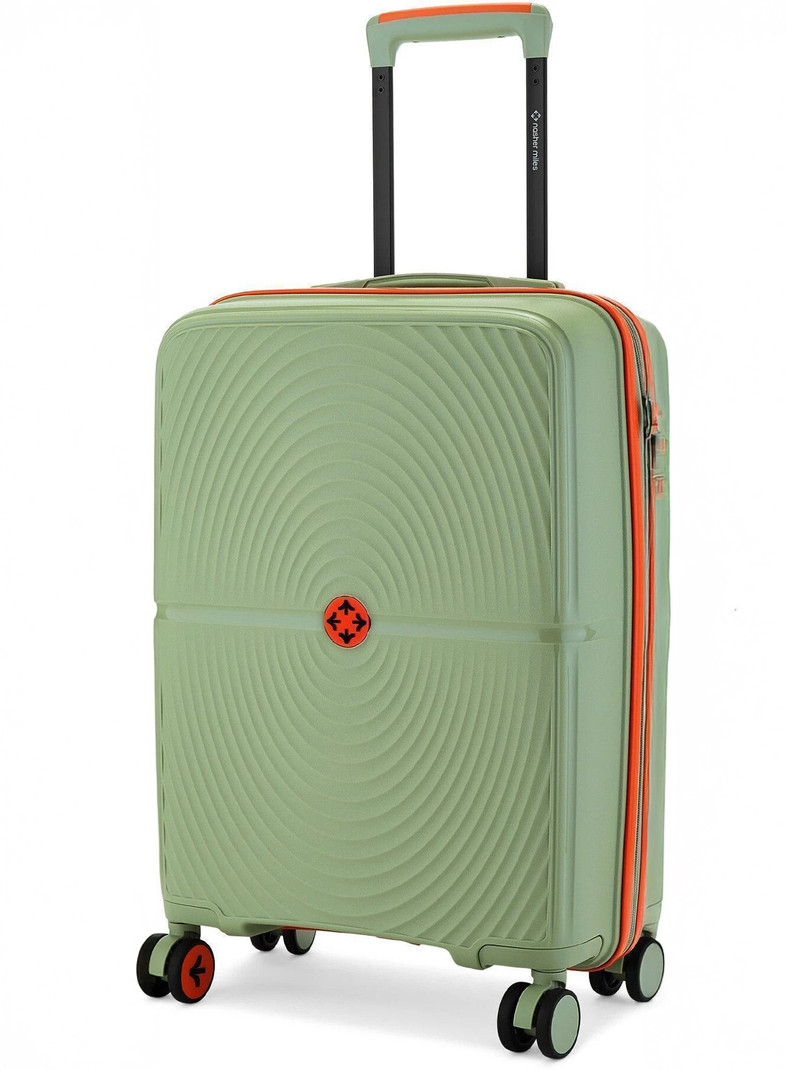 Nasher Miles NASHER MILES Small Cabin Suitcase (55 cm) 8 Wheels - Bali Polypropylene 20 Inch Carry On Trolley Bag Lightweight Durable for Travel - Dark Green