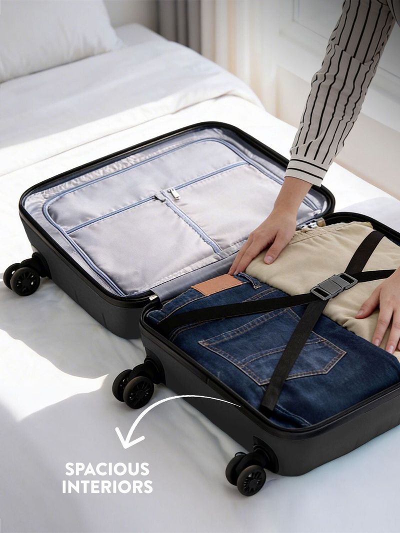 ARISTOCRAT Small Cabin Suitcase 8 Wheels Grey - Image 5