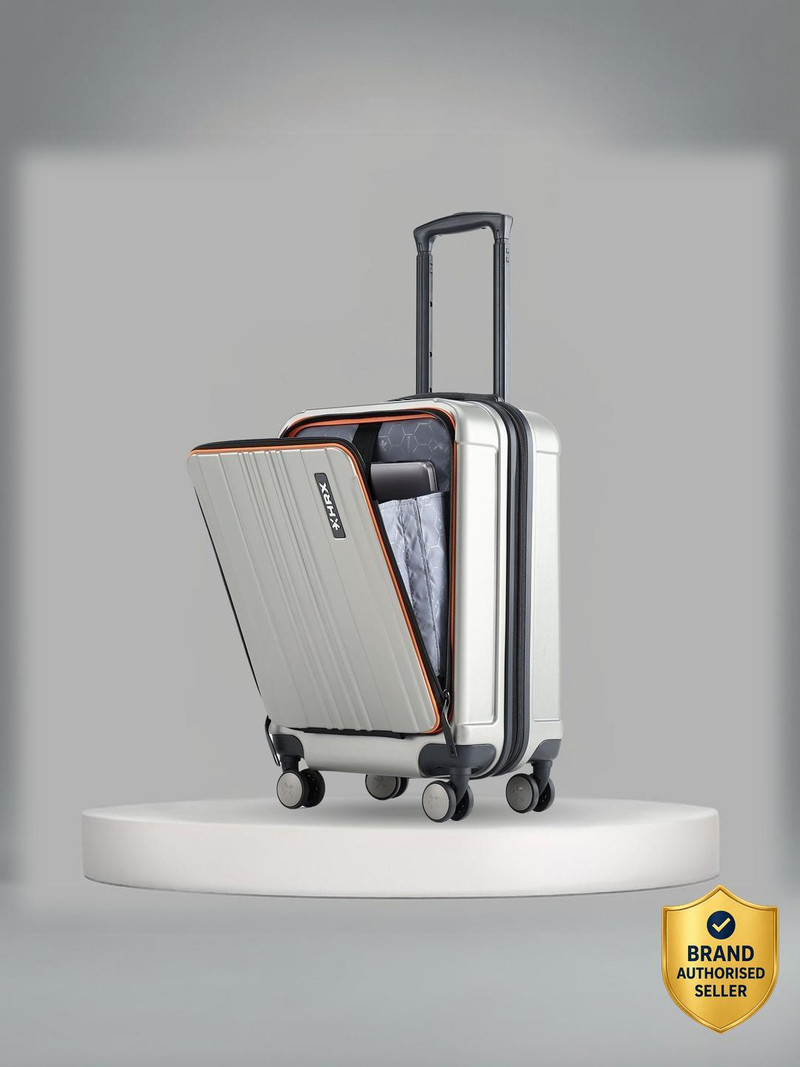 HRX HRX Small Cabin Suitcase (55 cm) 8 Wheels - Force Urban Trolley with Laptop Compartment