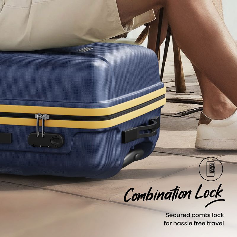 ARISTOCRAT 26 inch Blue 8-Wheel Check-in Suitcase - Image 4
