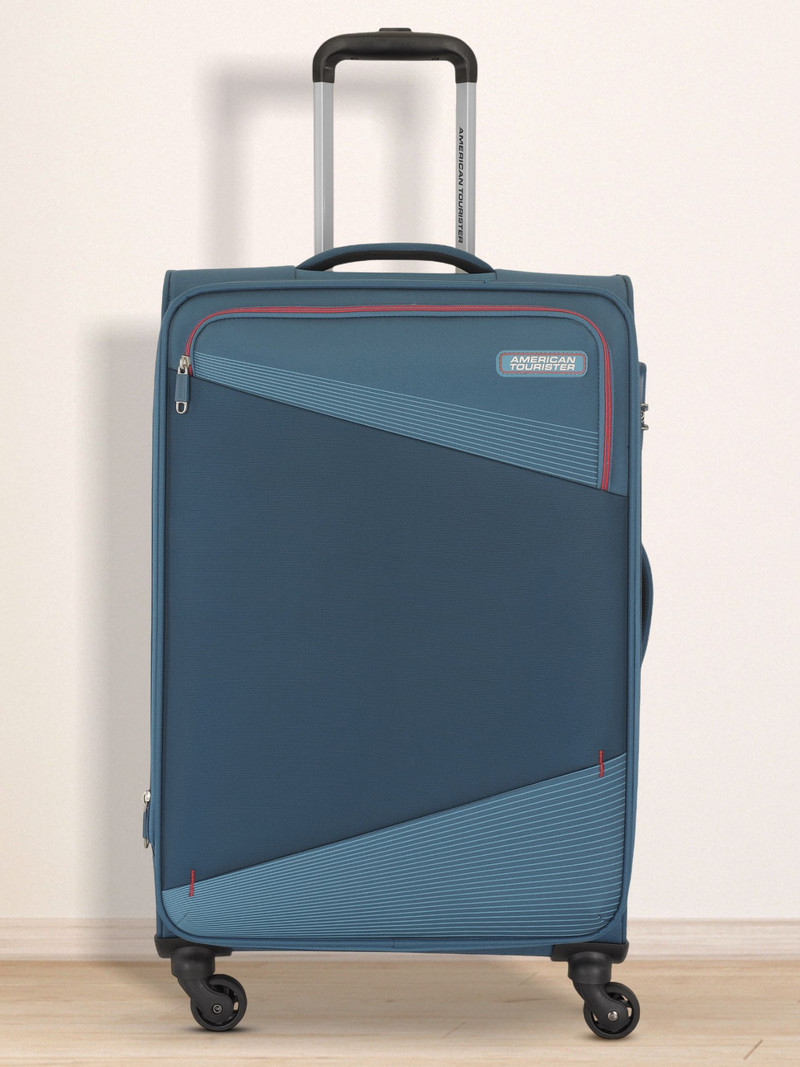 American Tourister AMERICAN TOURISTER Large Check-in Suitcase (83 cm) 4 Wheels - Combination Lock-Mystic - Blue