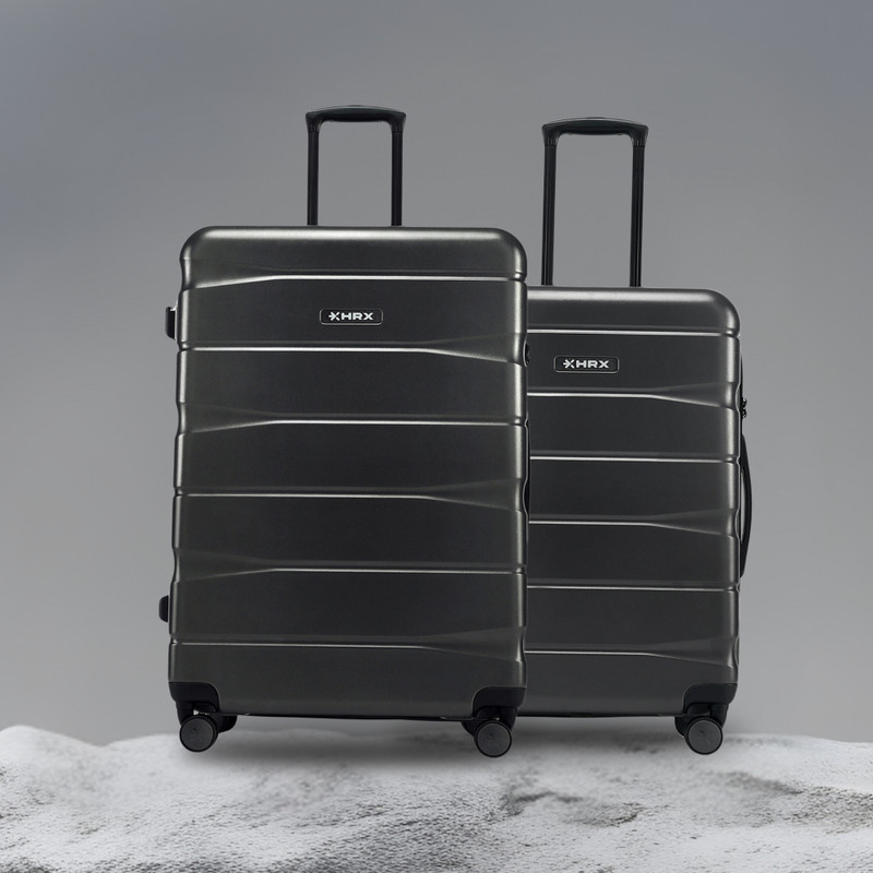 HRX HRX Hard Body Set of 2 Luggage 8 Wheels - Brute Set of 2 (Small 58cm | Medium 65cm) - Grey