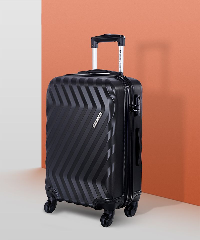 Nasher Miles NASHER MILES Large Check-in Suitcase (75 cm) 4 Wheels - Expander hard side Polycarbonate Check-in Luggage Black 28 Inch |75 cm - Black