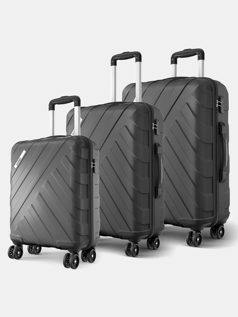 Safari SAFARI Hard Body Set of 3 Luggage 8 Wheels - Voro - Grey