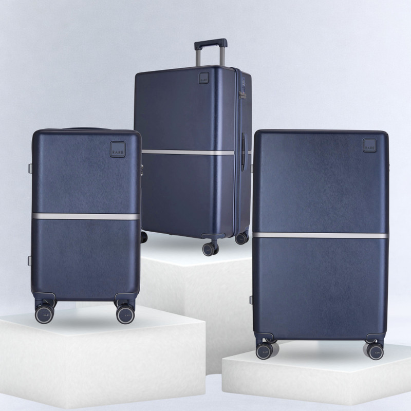 Rare Rabbit Rare Rabbit Hard Body Set of 3 Luggage 8 Wheels - Tony - Blue