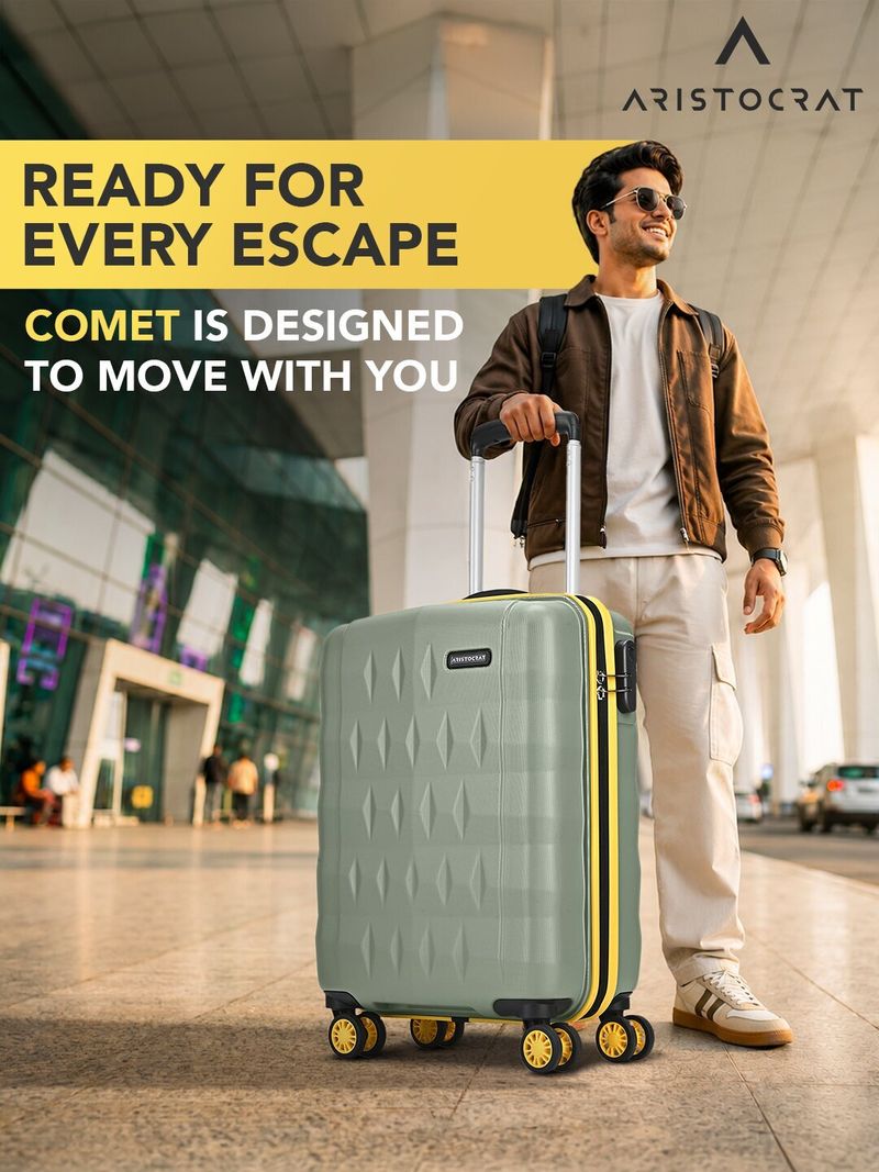 ARISTOCRAT Comet Trolley Bag 66cm Green - Image 3