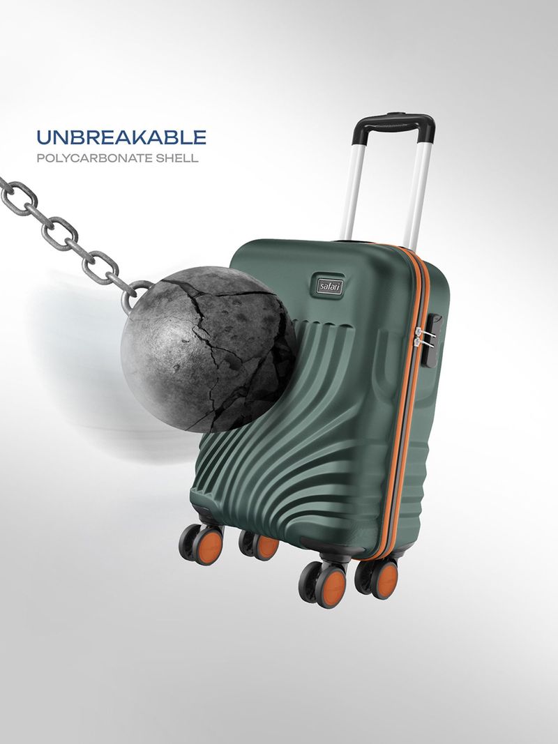 SAFARI Small Cabin Suitcase 55 cm 8 Wheels Green - Image 3