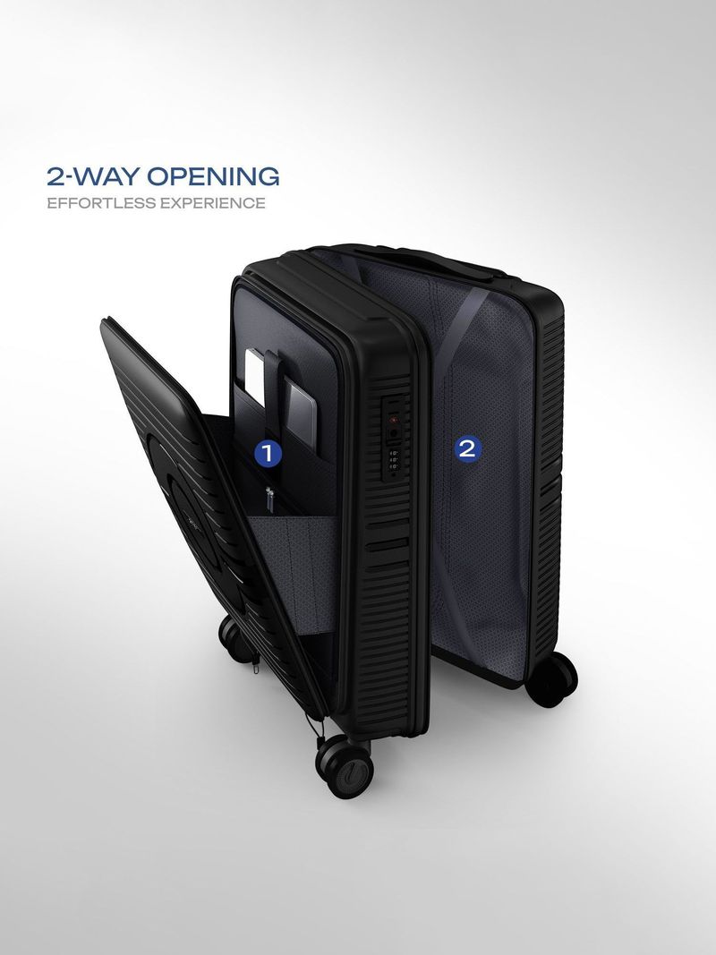 SAFARI Trident 57 Black 8-Wheel Cabin Suitcase 57cm - Image 4