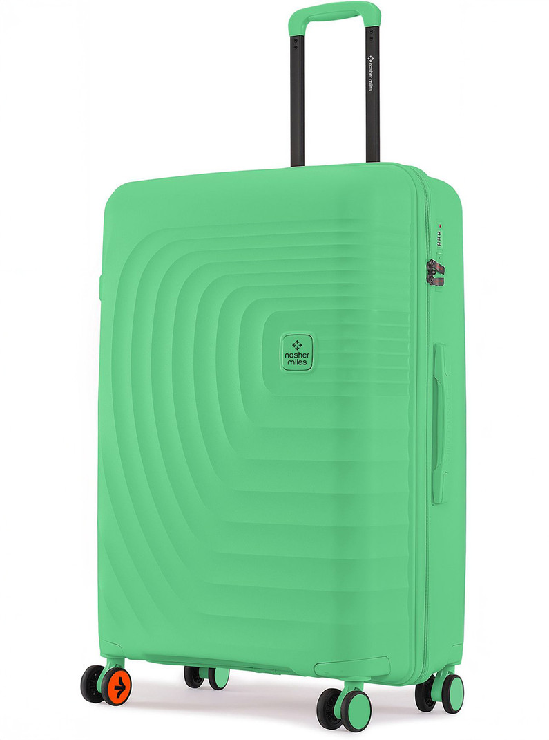 Nasher Miles NASHER MILES Large Check-in Suitcase (75 cm) 8 Wheels - Hard-Sided Polypropylene Check-in Luggage Summer Green 75cm Trolley Bag - Green