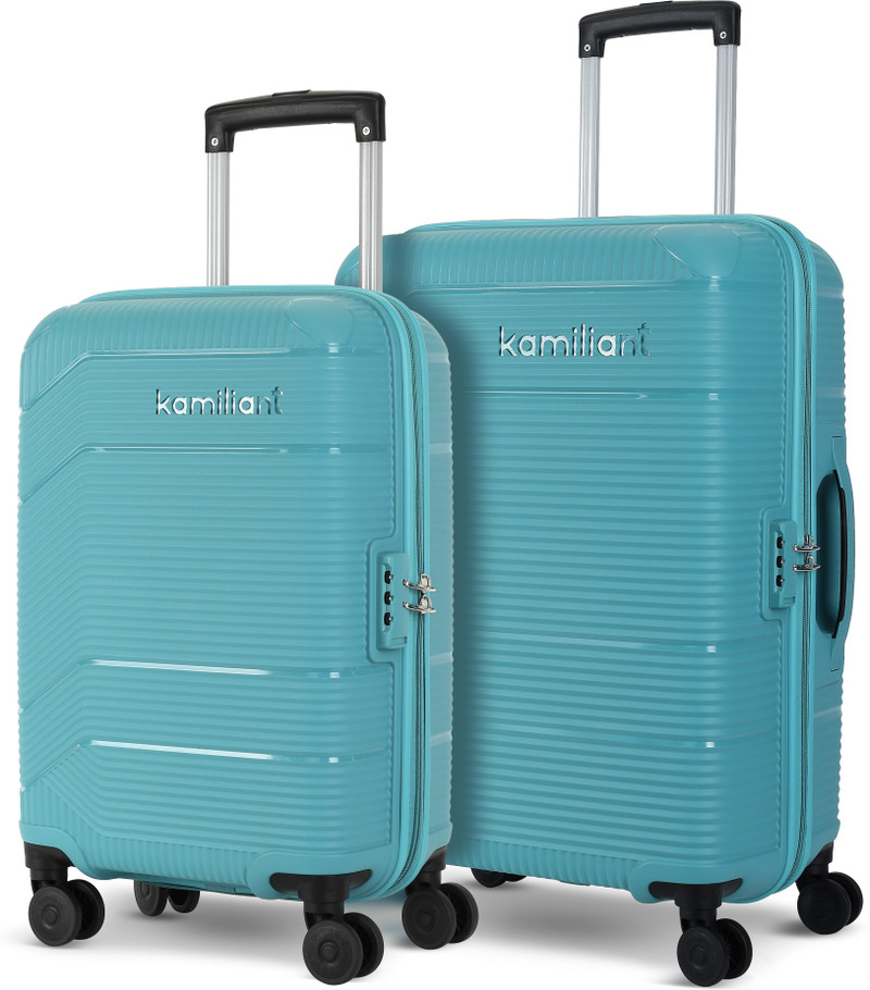 KAMILIANT Hard Body Set of 2 Luggage 8 Wheels - ARMOR - Teal