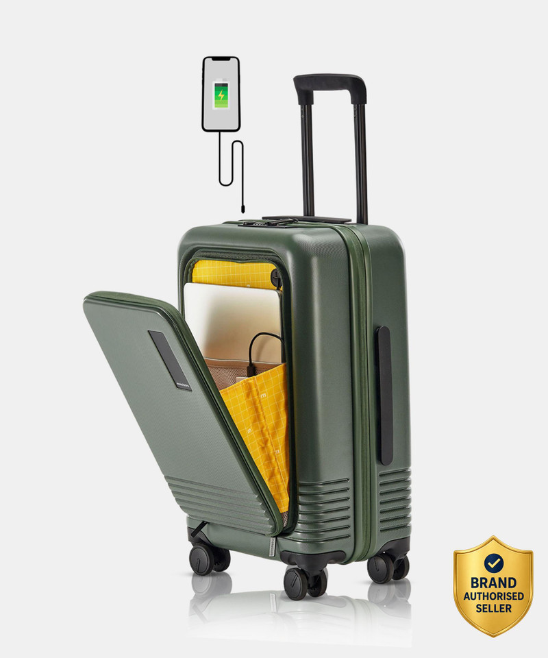 Mokobara Mokobara Cabin Suitcase (57.8 cm) 8 Wheels - The Cabin Pro - Seaweed Green
