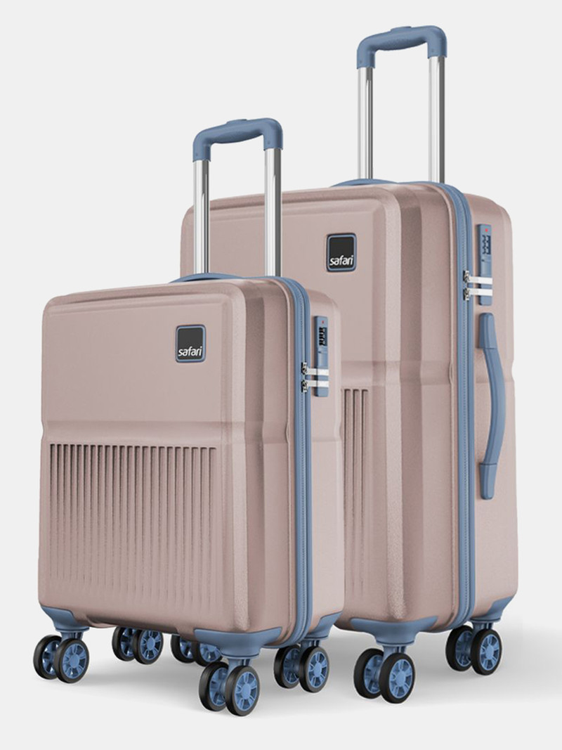 Safari SAFARI Hard Body Set of 2 Luggage 8 Wheels - Auris - Pink