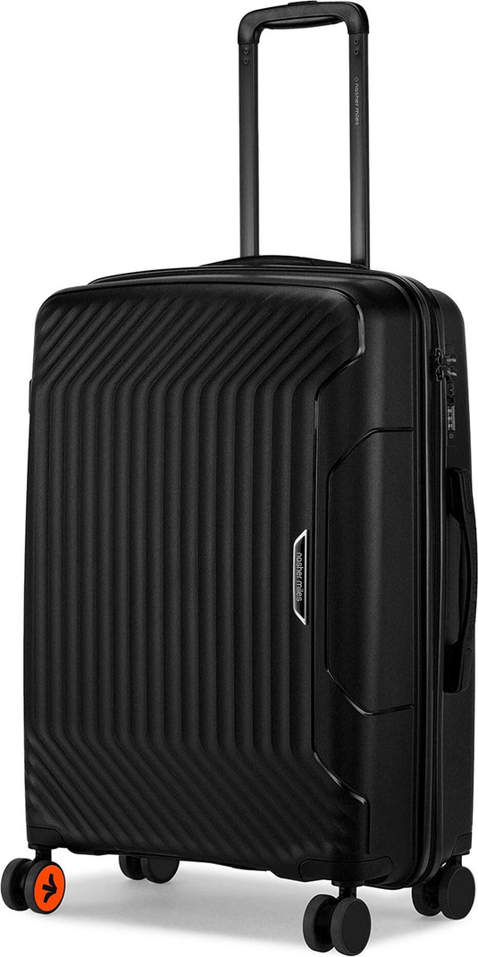Nasher Miles NASHER MILES Medium Check-in Suitcase (65 cm) 8 Wheels - Coorg Hard-Sided Polypropylene Check-in Luggage Black 65cm Trolley Bag - Black