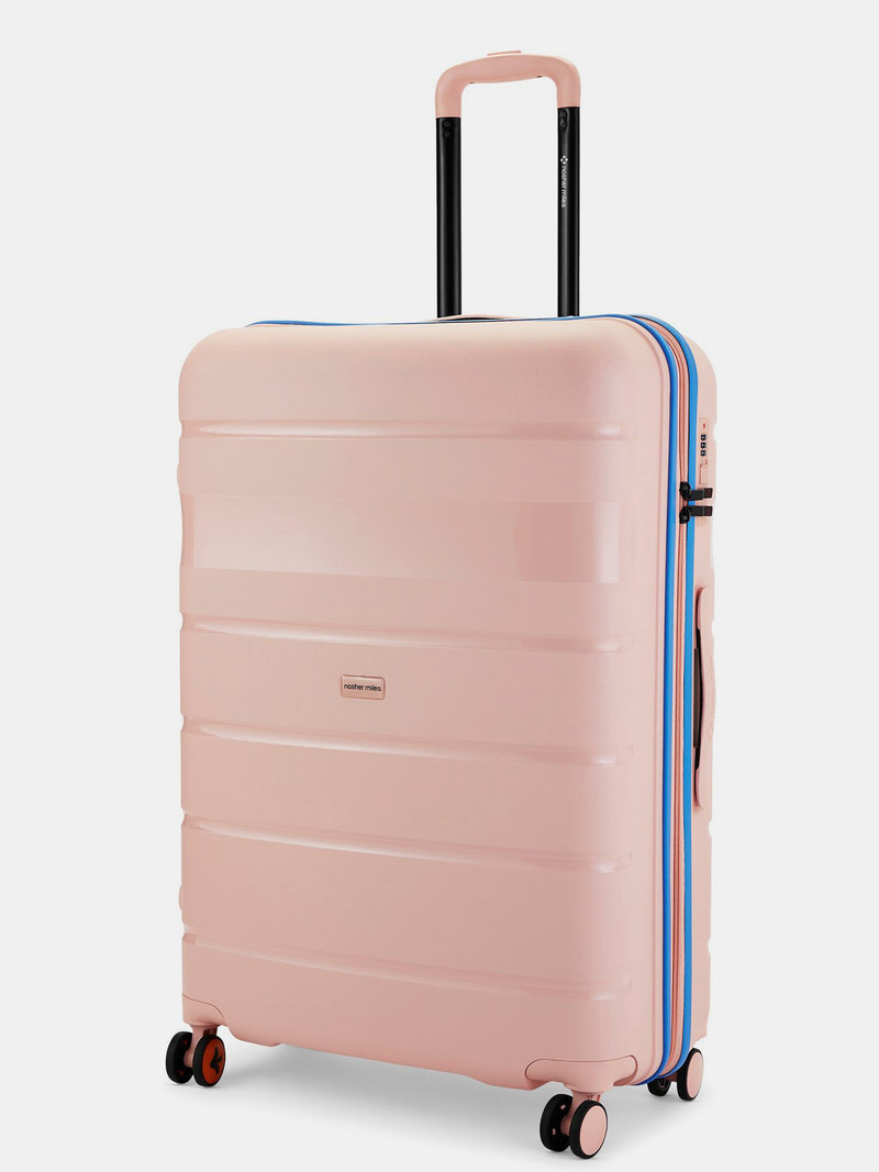 Nasher Miles NASHER MILES Large Check-in Suitcase (75 cm) 8 Wheels - Jupiter Hard-Sided Polypropylene Check-in Luggage 75cm Trolley Bag - Tan