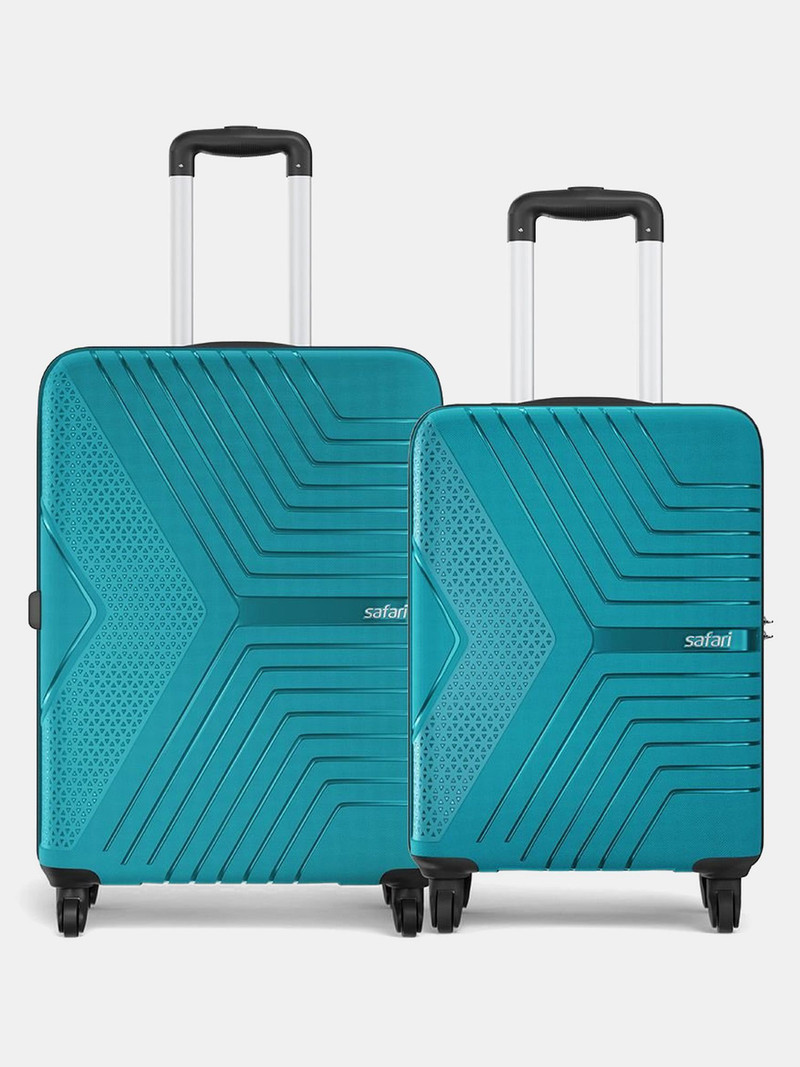 Safari SAFARI Hard Body Set of 2 Luggage 4 Wheels - ZENO Set of 2 (Small 55cm | Medium 66cm) 4W - Teal