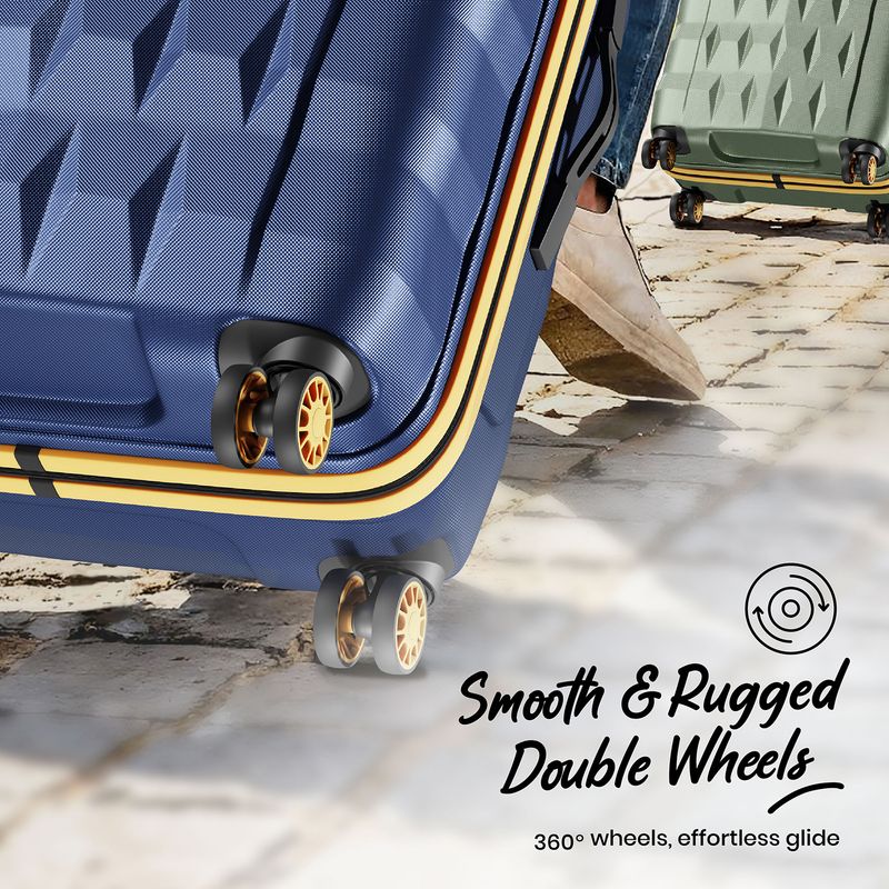 ARISTOCRAT 26 inch Blue 8-Wheel Check-in Suitcase - Image 3