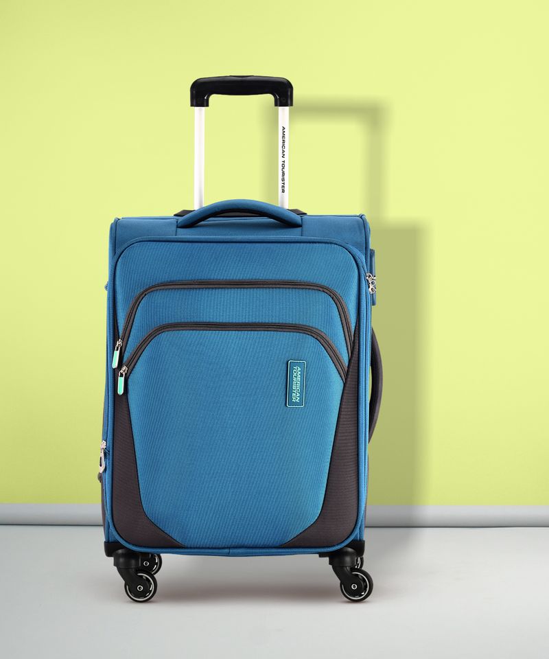 American Tourister AMERICAN TOURISTER Small Cabin Suitcase (57 cm) 4 Wheels - KANSAS SPINNER 57 CM BLUE - Blue
