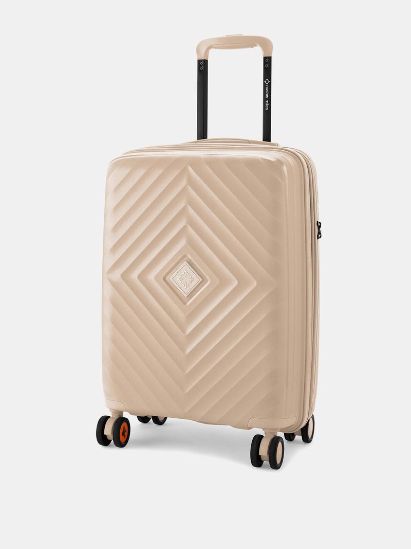 Nasher Miles NASHER MILES Small Cabin Suitcase (55 cm) 8 Wheels - Antwerp Expander Hardside Polypropylene Cabin Champagne 55CM Trolley Bag - Khaki