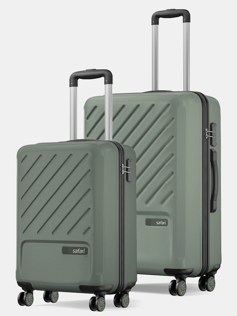 Safari SAFARI Hard Body Set of 2 Luggage 8 Wheels - Symphony - Green