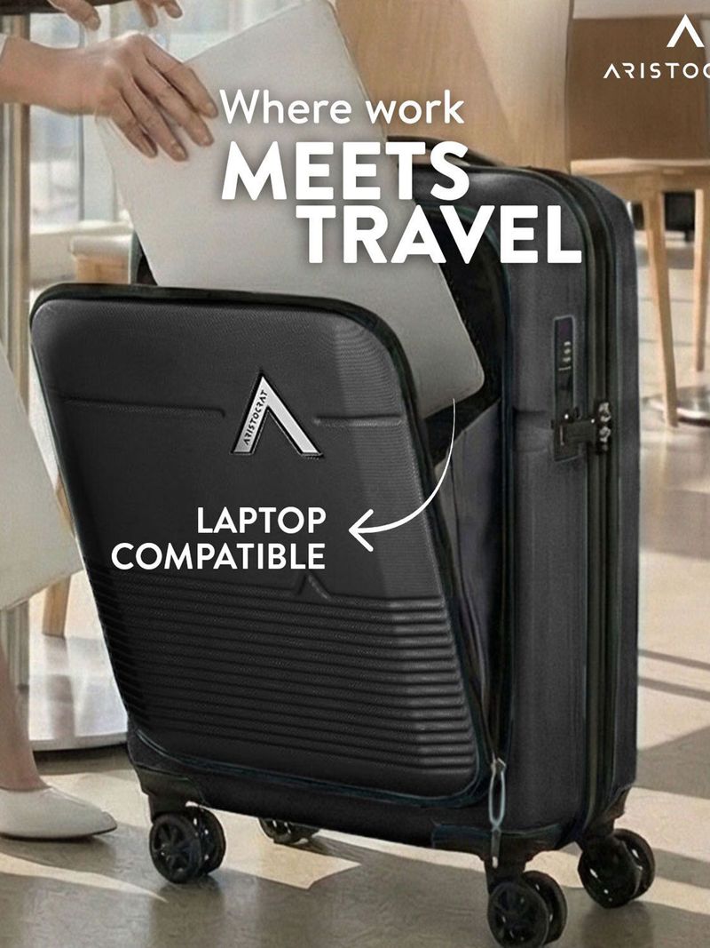 ARISTOCRAT Small Cabin Suitcase 8 Wheels Grey - Image 4