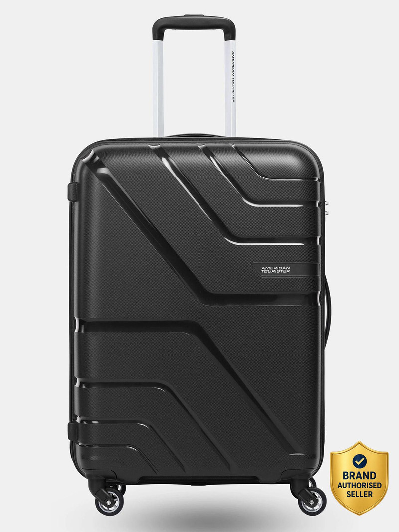 American Tourister AMERICAN TOURISTER AMT UPLAND PLUS BLACK 68CM (MEDIUM) Cabin & Check-in Set 4 Wheels - 27 inch