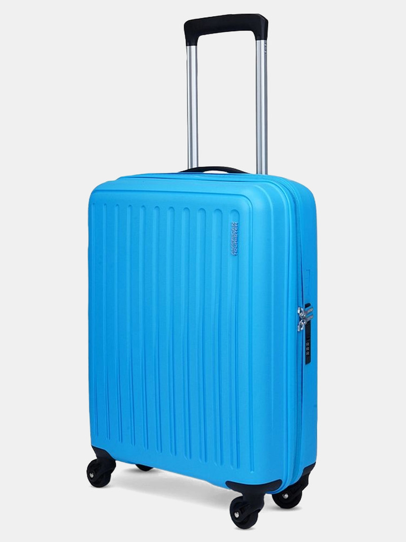 American Tourister AMERICAN TOURISTER Small Check-in Suitcase (55 cm) 4 Wheels - Combination Lock-Brandon Nxt - Blue, Black