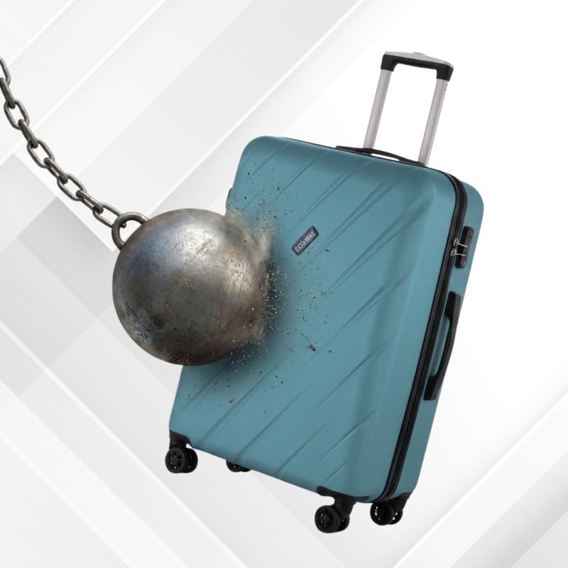 CONWAY Small Cabin Suitcase 51cm 8-Wheel Teal - Image 4