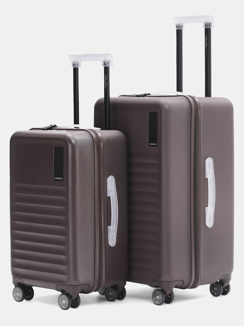 Mokobara Mokobara Hard Body Set of 2 Luggage 8 Wheels - The Aisle Trunk - Set of 2 Luggage (Small 55.5 cm | Medium 65) - Brown