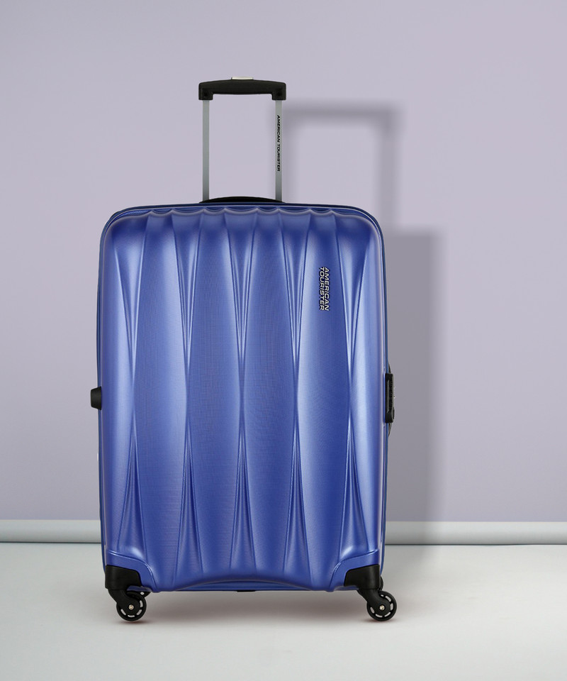 American Tourister AMERICAN TOURISTER Hard Body Set of 3 Luggage 4 Wheels - AMT ARONA+SP 3PC SET MID.BLUE - Blue