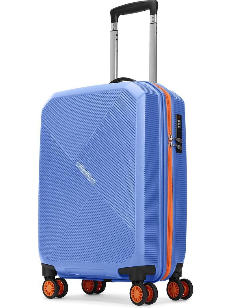 ARISTOCRAT Small Cabin Suitcase 8 Wheels Blue - Image 2