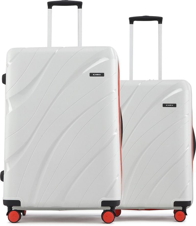 HRX HRX Hard Body Set of 2 Luggage 8 Wheels - Madrid 2 (Small 58cm | Medium 66cm) - Silver