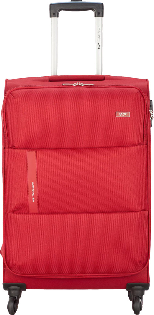 VIP VIP Medium Check-in Suitcase (68 cm) 4 Wheels - Widget 69 - Softbody Trolley Bag - Red