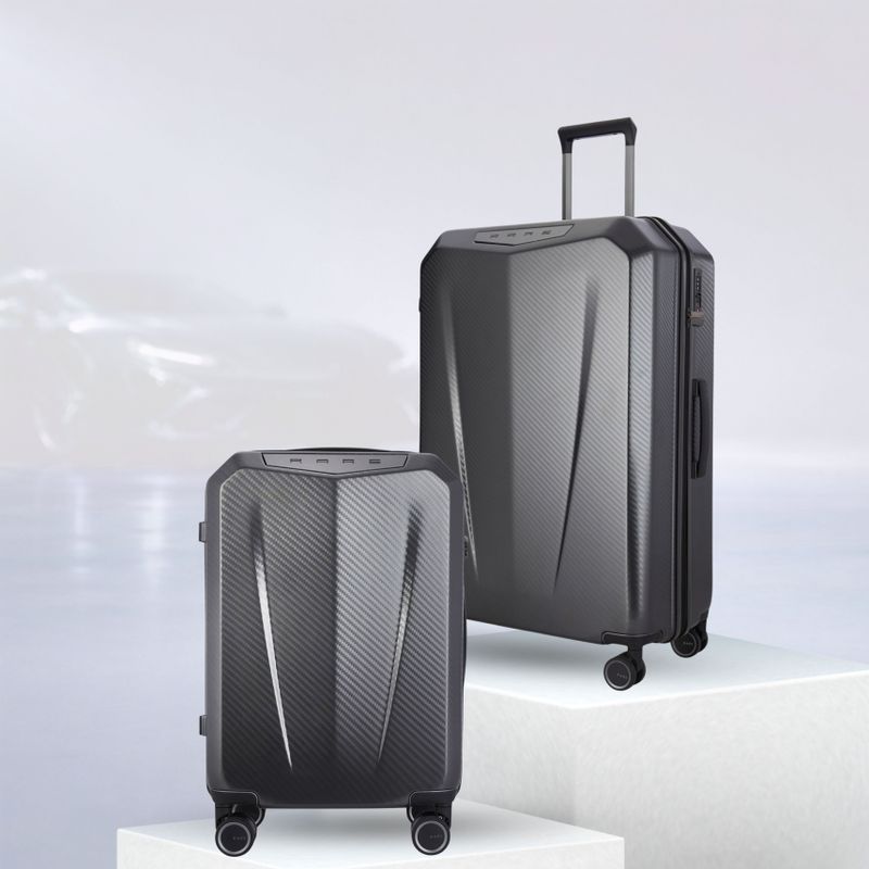 Rare Rabbit Rare Rabbit Hard Body Set of 2 Luggage 8 Wheels - Gallardo - Black