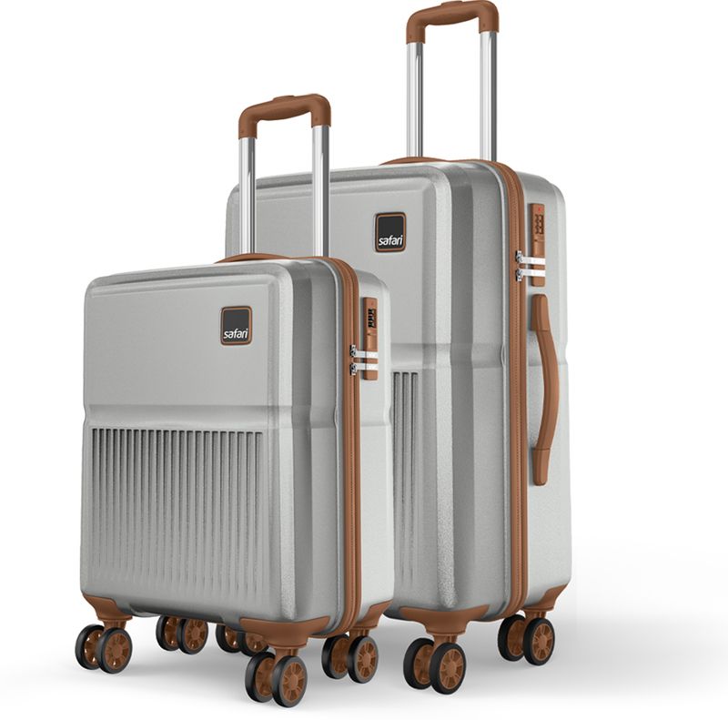 Safari SAFARI Hard Body Set of 2 Luggage 8 Wheels - Auris - Silver