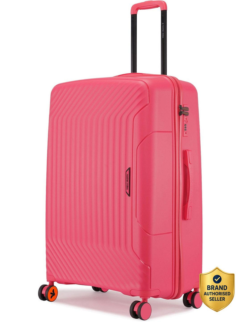 Nasher Miles NASHER MILES Coorg Hard-Sided Polypropylene Check-in Luggage Paradish Pink 65cm Trolley Bag Check-in Suitcase 8 Wheels - 24 inch
