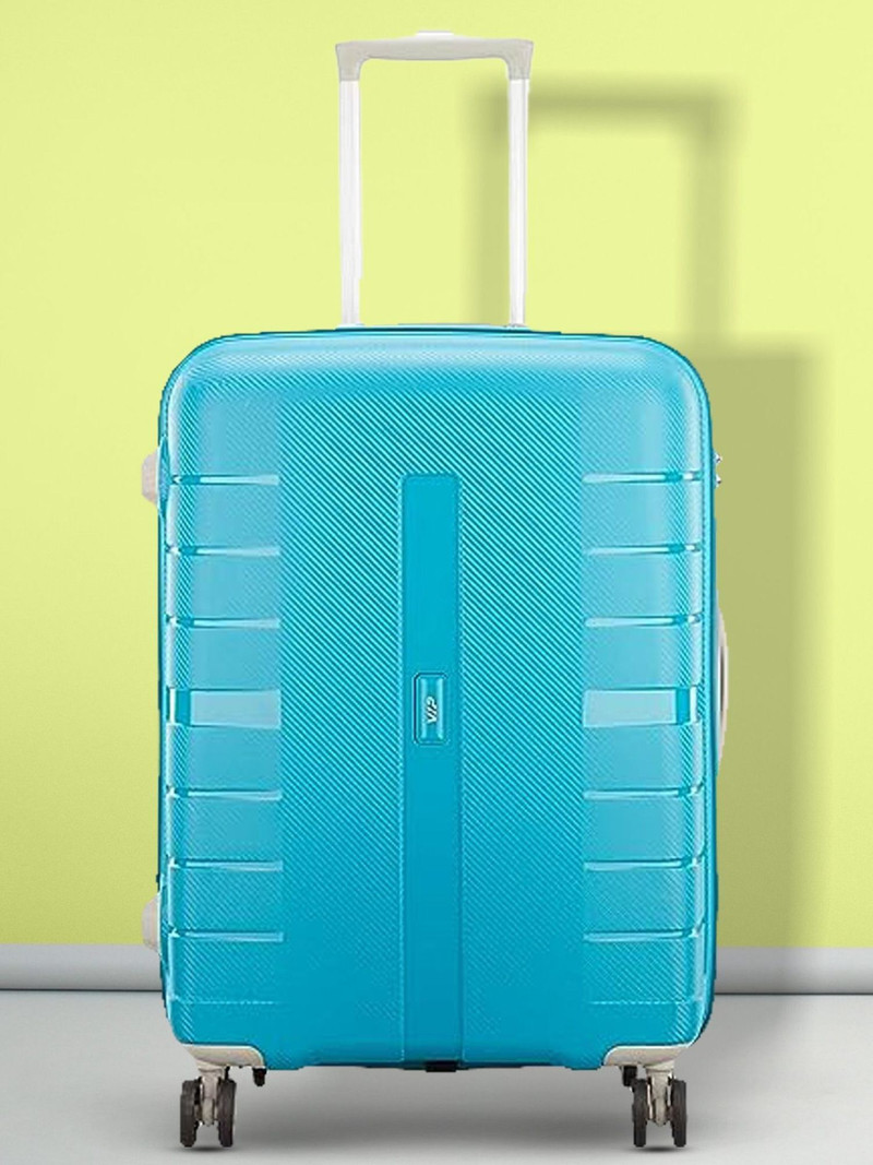 VIP VIP Medium Check-in Suitcase (67 cm) 8 Wheels - Voyager 67 - Hardbody Trolley Bag - Blue