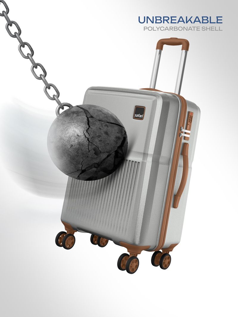 SAFARI Medium Check-in Suitcase 65 cm 8 Wheels Silver - Image 3