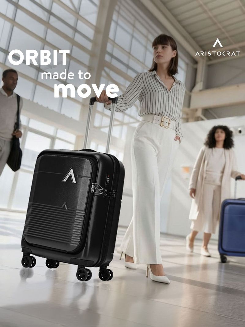 ARISTOCRAT Small Cabin Suitcase 8 Wheels Grey - Image 3